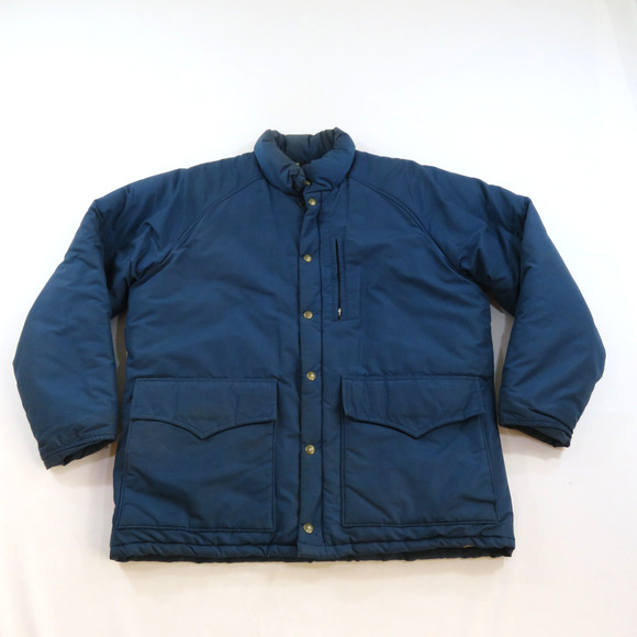 Woolrich Other - Woolrich Blue Puffer Jacket Zip Up Coat Sz L 1970s